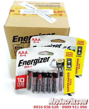 COMBO 1 HỘP 10Vỉ 12viên (120viên) Pin AAA 1.5v Alkaline Energizer E92-BP12 _Giá chỉ 1.220.000đ/HỘP 120viên